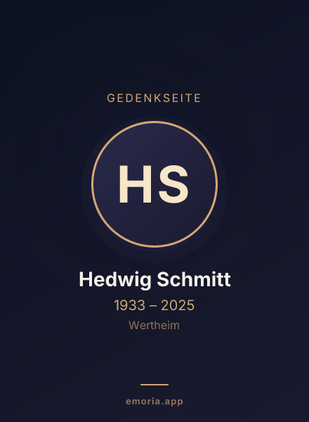 Gedenkportrait von Hedwig Schmitt