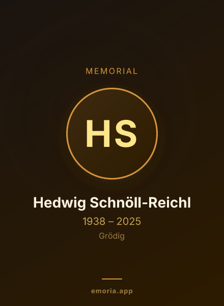Memorial portrait of Hedwig Schnöll-Reichl