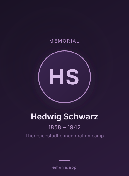 Memorial portrait of Hedwig Schwarz