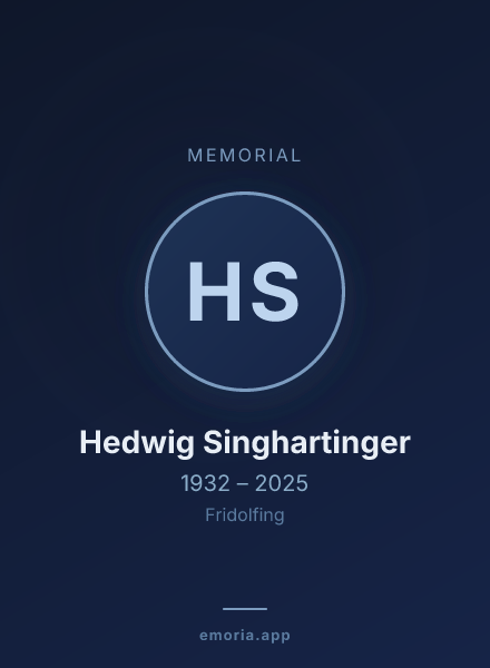 Memorial portrait of Hedwig Singhartinger