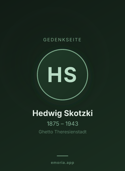 Gedenkportrait von Hedwig Skotzki