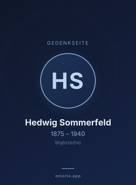 Gedenkportrait von Hedwig Sommerfeld