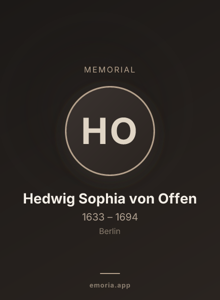 Memorial portrait of Hedwig Sophia von Offen