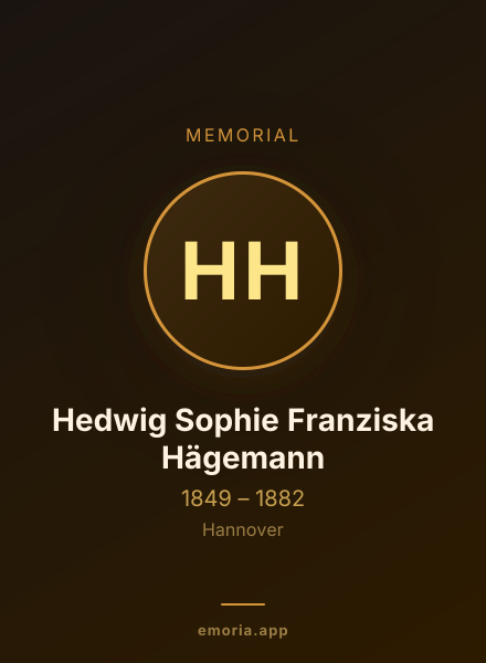 Memorial portrait of Hedwig Sophie Franziska Hägemann