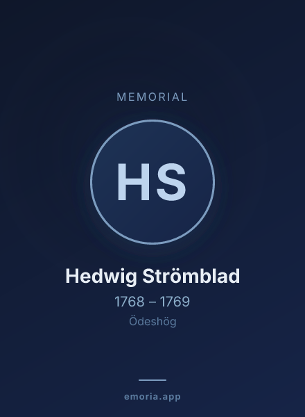Memorial portrait of Hedwig Strömblad