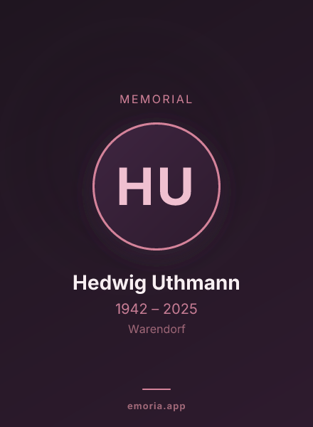 Memorial portrait of Hedwig Uthmann