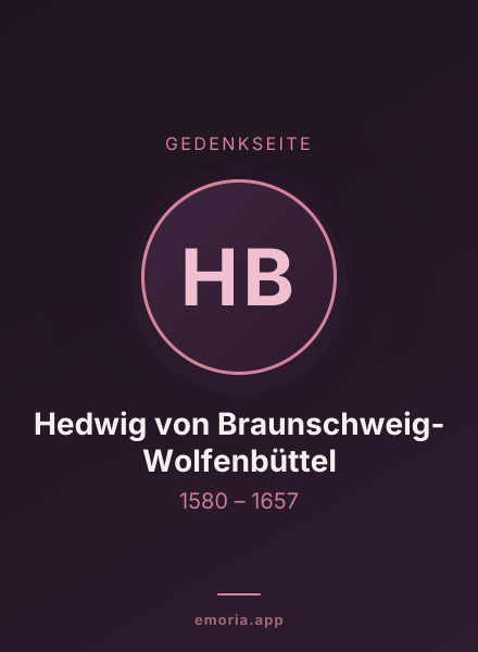 Gedenkportrait von Hedwig von Braunschweig-Wolfenbüttel