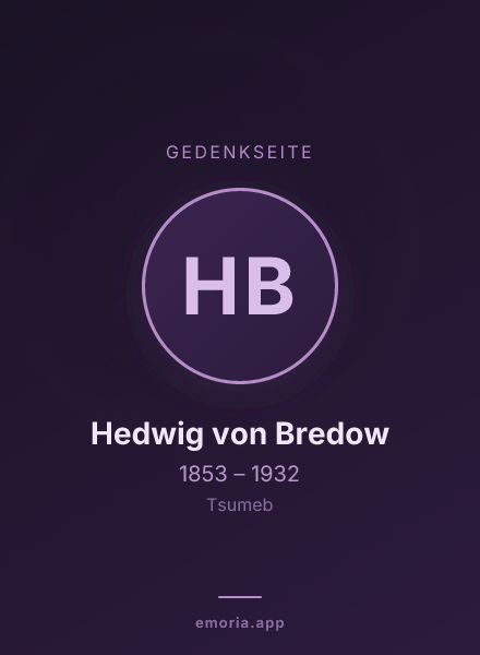Gedenkportrait von Hedwig von Bredow