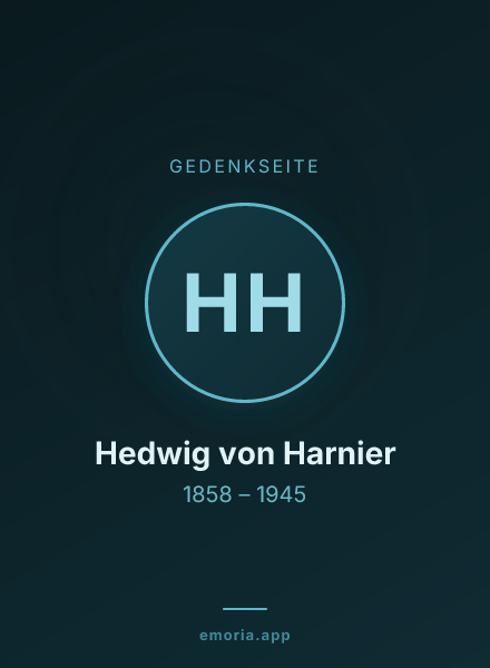 Gedenkportrait von Hedwig von Harnier