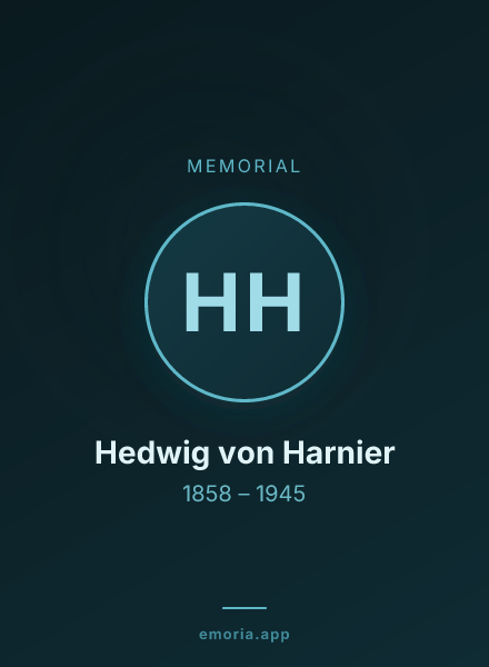 Memorial portrait of Hedwig von Harnier