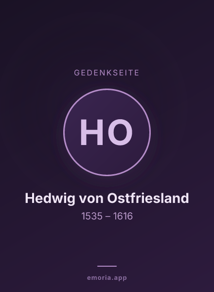 Gedenkportrait von Hedwig von Ostfriesland