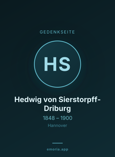 Gedenkportrait von Hedwig von Sierstorpff-Driburg