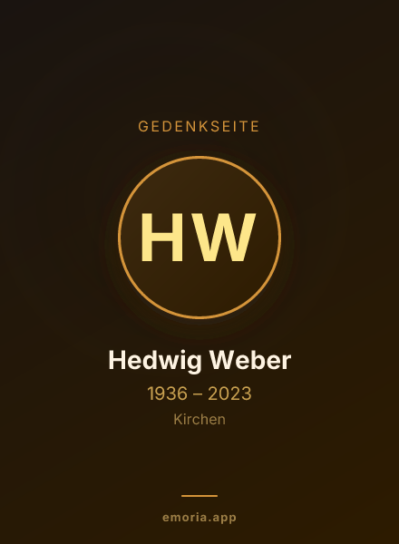 Gedenkportrait von Hedwig Weber