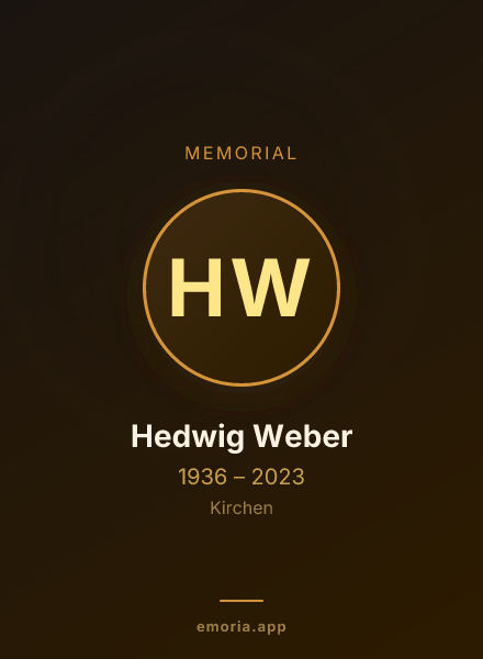 Memorial portrait of Hedwig Weber