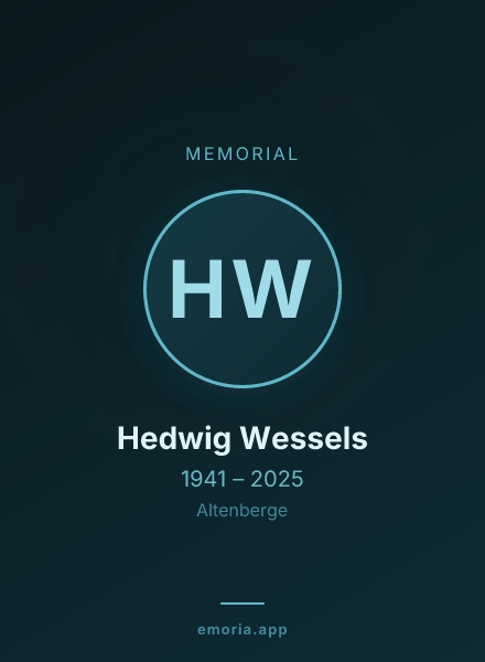 Memorial portrait of Hedwig Wessels