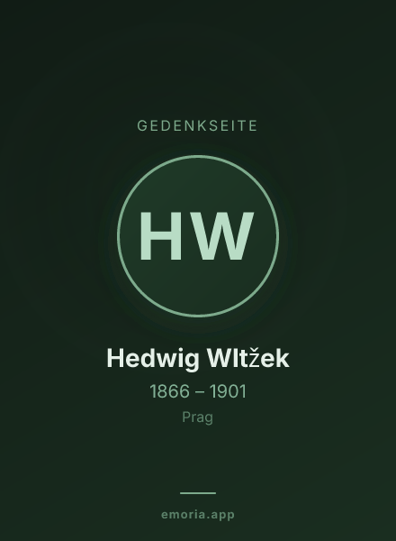 Gedenkportrait von Hedwig Wltžek