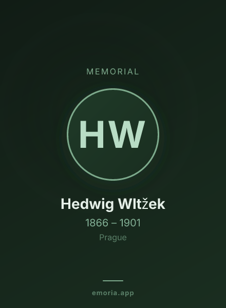 Memorial portrait of Hedwig Wltžek