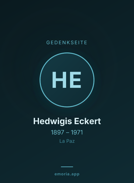 Gedenkportrait von Hedwigis Eckert
