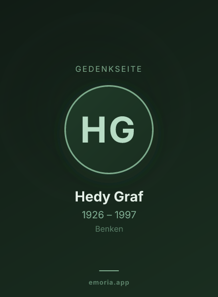 Gedenkportrait von Hedy Graf