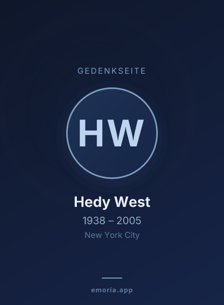 Gedenkportrait von Hedy West
