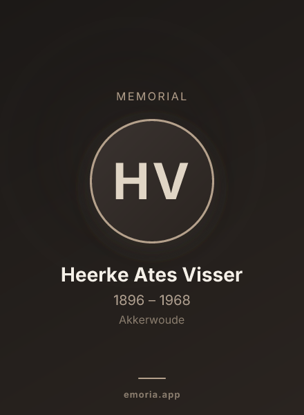 Memorial portrait of Heerke Ates Visser