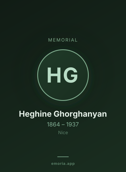 Memorial portrait of Heghine Ghorghanyan
