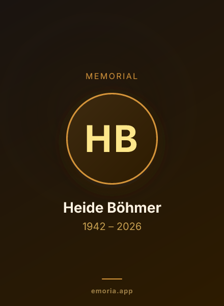 Memorial portrait of Heide Böhmer