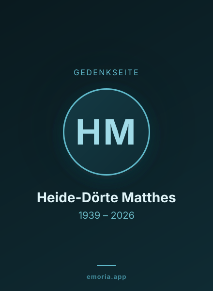 Gedenkportrait von Heide-Dörte Matthes
