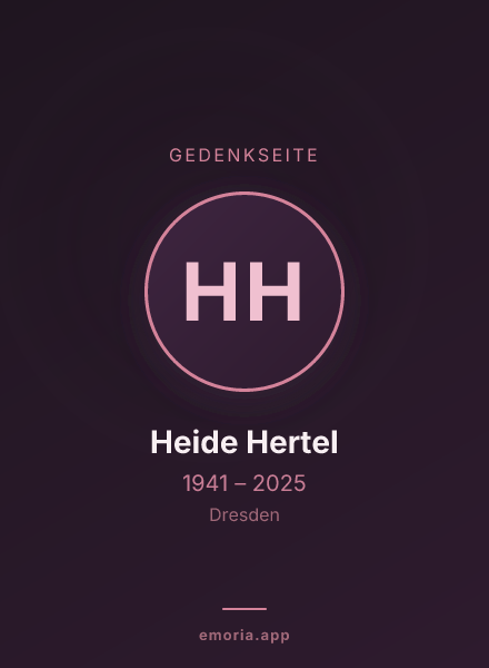 Gedenkportrait von Heide Hertel