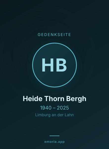 Gedenkportrait von Heide Thorn Bergh