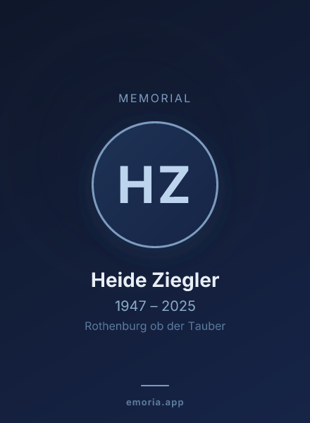 Memorial portrait of Heide Ziegler