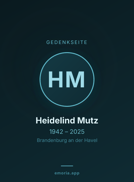 Gedenkportrait von Heidelind Mutz