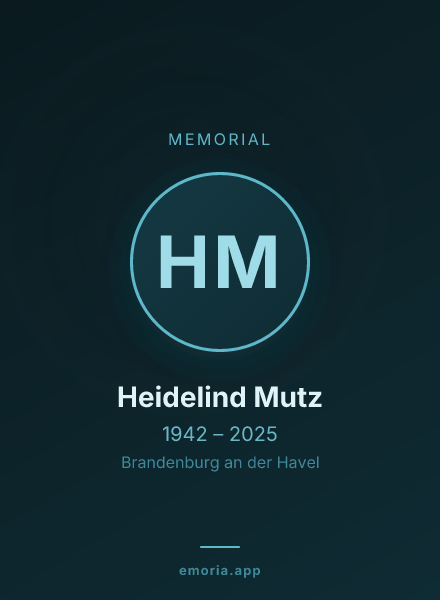 Memorial portrait of Heidelind Mutz