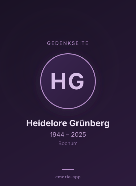 Gedenkportrait von Heidelore Grünberg