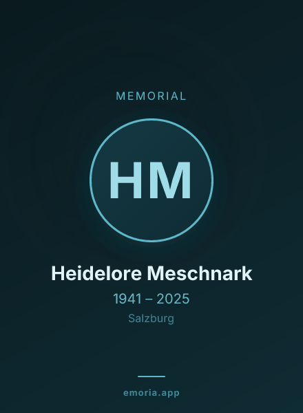 Memorial portrait of Heidelore Meschnark
