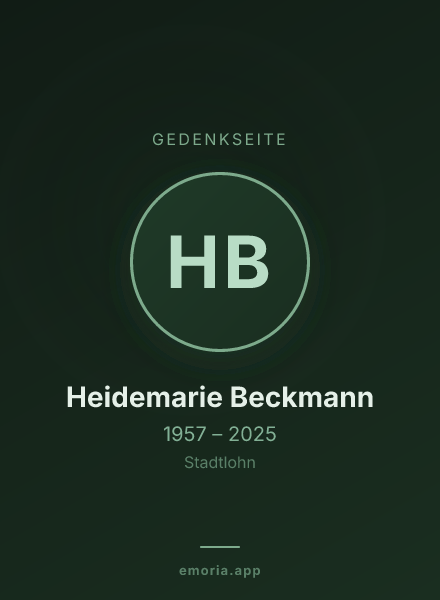 Gedenkportrait von Heidemarie Beckmann