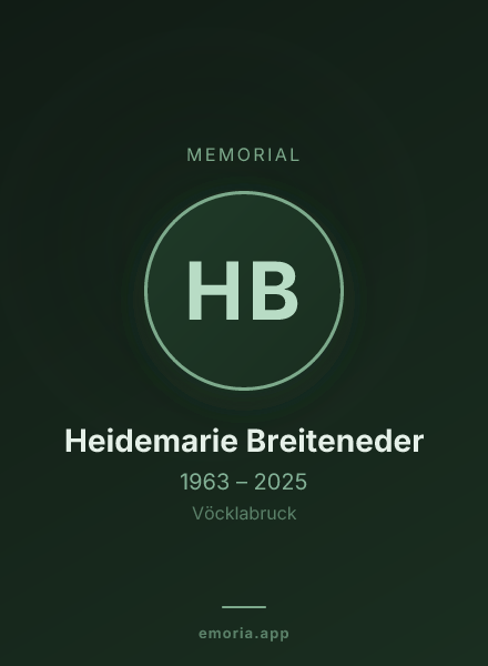 Memorial portrait of Heidemarie Breiteneder
