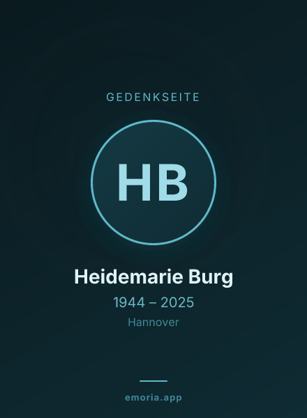 Gedenkportrait von Heidemarie Burg