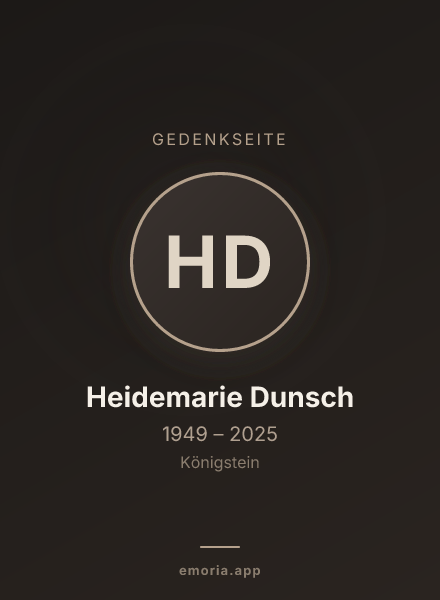 Gedenkportrait von Heidemarie Dunsch