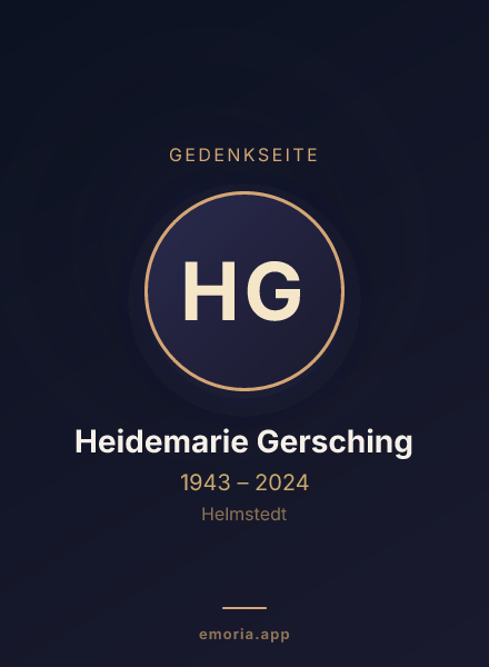 Gedenkportrait von Heidemarie Gersching