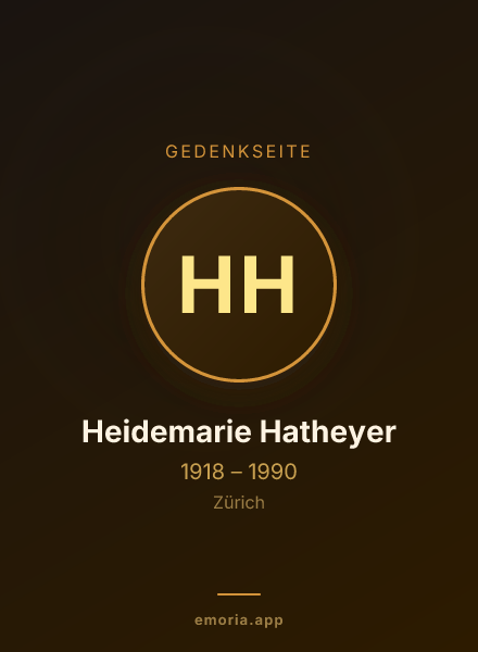 Gedenkportrait von Heidemarie Hatheyer