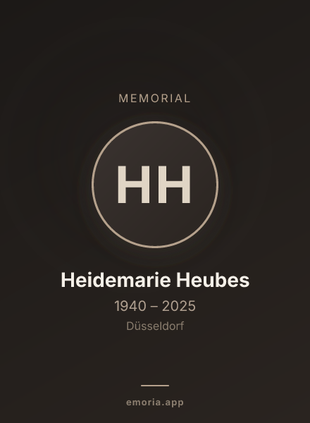 Memorial portrait of Heidemarie Heubes