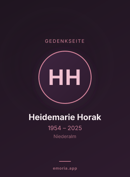 Gedenkportrait von Heidemarie Horak