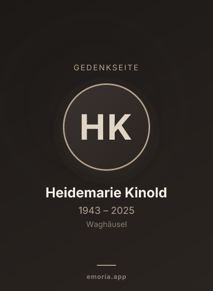 Gedenkportrait von Heidemarie Kinold