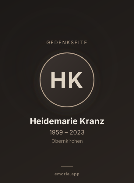 Gedenkportrait von Heidemarie Kranz