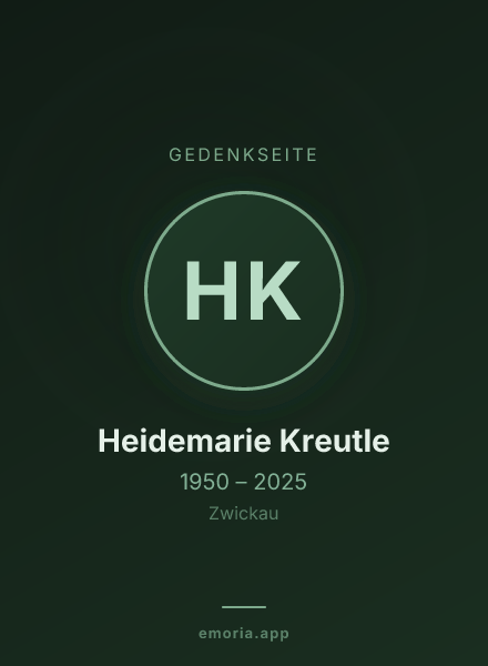 Gedenkportrait von Heidemarie Kreutle