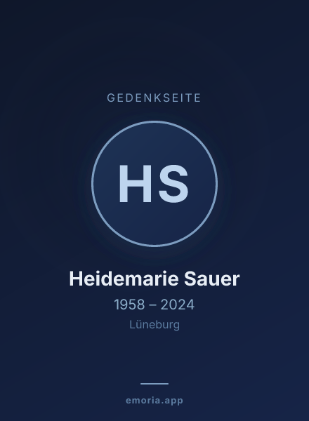 Gedenkportrait von Heidemarie Sauer
