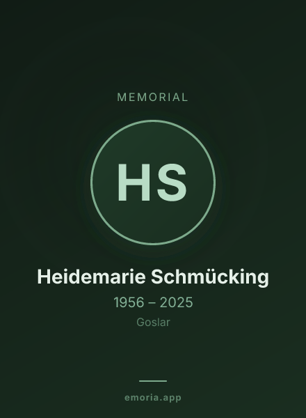 Memorial portrait of Heidemarie Schmücking
