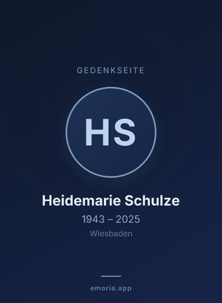 Gedenkportrait von Heidemarie Schulze
