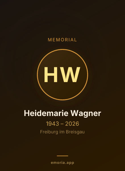 Memorial portrait of Heidemarie Wagner